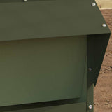 Chicken Feeder Olive Green 40.5 x 45 x 41 cm Cold-Rolled Steel 874667