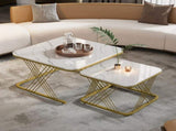 Nest of 2,Square Coffee Table Set,Nesting Sofa Table,Multi-functional End Side Table,Nesting WF531486WAA
