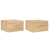Wall-mounted Bedside Cabinets 2 pcs Sonoma Oak 35x35x20 cm 829795