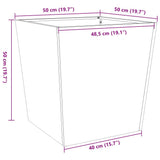 Garden Planter 50x50x50 cm Galvanised Steel 851076