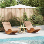 Sun Lounger 2 pcs Brown 60 x 154 x 74cm Solid Acacia wood 3329136