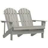 Garden Chair Grey Solid fir wood 2-seater Durable 315900