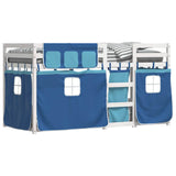 Bunk Bed without Mattress Blue 90x190 cm Single Solid Wood Pine 3283941