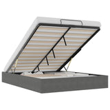 Ottoman Bed Frame Dark Grey Full Size Velvet 3403073