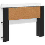 Headboard Cabinet with Storage Black Engineered Wood 8001256