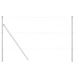 Embedded Fence Post 52 pcs Silver Powder-Coated Steel 3350162