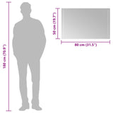 LED Bathroom Mirror Transparent 50 x 80 cm Tempered Glass 42045779