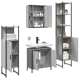 ZNTS 4 Piece Bathroom Cabinet Set Grey Sonoma Engineered Wood 3214773
