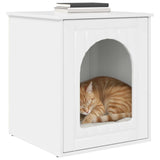 Cat House Gloss White 53 x 52 x 62 cm Engineered Wood 8000711