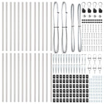 Fence Post Other 26 pcs Silver 3.2 x 3.2 x 60 cm Steel 3350199