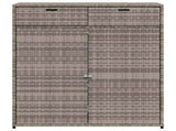 Garden Storage Cabinet Grey 105x55x113 cm Poly Rattan 365565