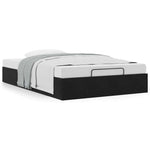 Ottoman Bed Frame No Mattress Black Double Velvet 3311002