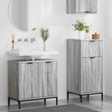 Bathroom Furniture Set with Drawer with Shelf 2 pcs Grey Sonoma 3393099