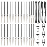 Ground Spike Fence Post 26 pcs Grey Powder-Coated Steel 3350181