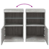 Sideboard with LED Lights Grey Sonoma 41x37x67 cm 836684