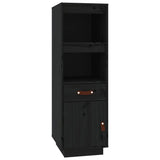 Highboard Black 34x40x108,5 cm Solid Wood Pine 820156