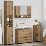 Bathroom Furniture Set with Drawer with Shelf 4 pcs Artisan Oak 3393062