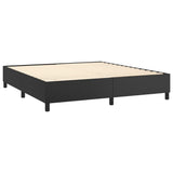 Box Spring Bed Frame Black Super King Faux Leather 3121218