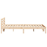 Bed Frame Brown 225.5 x 165.5 x 69.5 cm Solid Pine Wood 869782