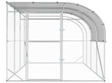 Against Wall Chicken Coop Silver 400 x 200 x 215 cm 3434741