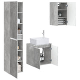 Bathroom Furniture Set 3 pcs Concrete Grey 33 x 34.5 x 160 cm 3406076