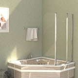 Bath Enclosures 2 pcs 104x130 cm Tempered Glass Transparent 146228