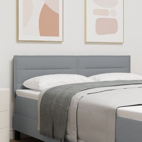 ZNTS LED Headboard Lines Design Light Grey 80 cm Fabric 3337992