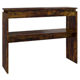 Console Table Smoked Oak 102x30x80 cm Engineered Wood 815219