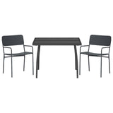 Dining Set 3 pcs Anthracite Steel 3422859