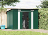 Garden Shed Green Metal 42908