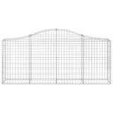 Arched Gabion Baskets 2 pcs 200x30x80/100 cm Galvanised Iron 3145409