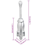 Folding Anchor with Rope Silver 6 kg Hot Dip Galvanized Cast Iron 94277