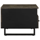 Coffee Table Black 80x54x40 cm Solid Wood Mango 4017697