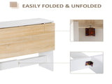 Wooden Folding Dining Table Writing Computer Desk PC Workstation Space Saving Home Office Oak & T3398P344785