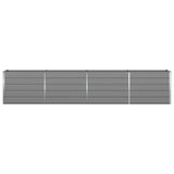 Planter Light Grey 385 x 50 x 75 cm Galvanised Steel 42018157
