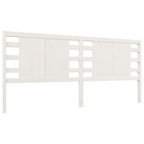 Headboard White 206x4x100 cm Solid Wood Pine 818791