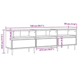 TV Cabinet Artisan Oak 150x30x44.5 cm Engineered Wood 857186