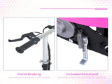 Foldable Electric Scooter Ride on for Kids 12V 120W W/Brake Kickstand-Pink T3398P347576