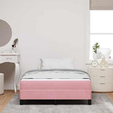 Box Spring Bed with Mattress Pink 120 x 220 cm Fabric 3398790