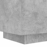 Bedside Cabinet with LED Lights Concrete Grey Engineered Wood 836741