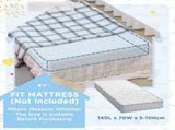 Kids Toddler Bed, with Star and Moon Patterns, Side Rails, for Ages 3-6 Years - Grey T3398P422137