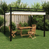 Garden Gazebo with Retractable Roof Cream 3x3 m Aluminium 4003968