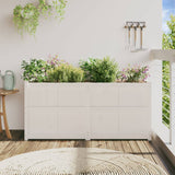 Garden Planter White 150x50x70 cm Solid Wood Pine 837490