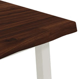 70 x 70 x 75 cm Solid Acacia Wood Dark Brown and White Square 937482