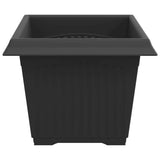 Square Flower Pot 24 pcs Black 23 x 23 x 17.5 cm Plastic 42020350