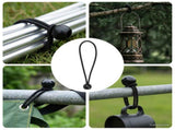 Bungee Cords with Balls 100 pcs Black 4 mm x 22 cm 42047679