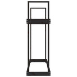 Firewood Rack Black 110x35x108.5 cm Solid Wood Pine 823861
