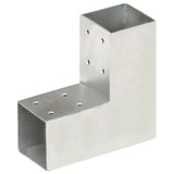 Post Connectors 4 pcs L Shape Galvanised Metal 71x71 mm 145454