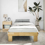 Bed Frame without Mattress 90x200 cm Solid Wood Oak 851948