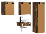 Bathroom Furniture Set 5 pcs Smoked Oak 3407251
